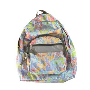 LL Bean Kids Butterfly Backpack Colorful Sling Bag Travel Daypack